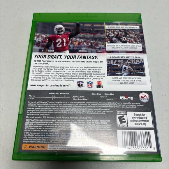 Xbox One: Madden NFL 16 - Preowned - 1827 - Picture 4 of 4